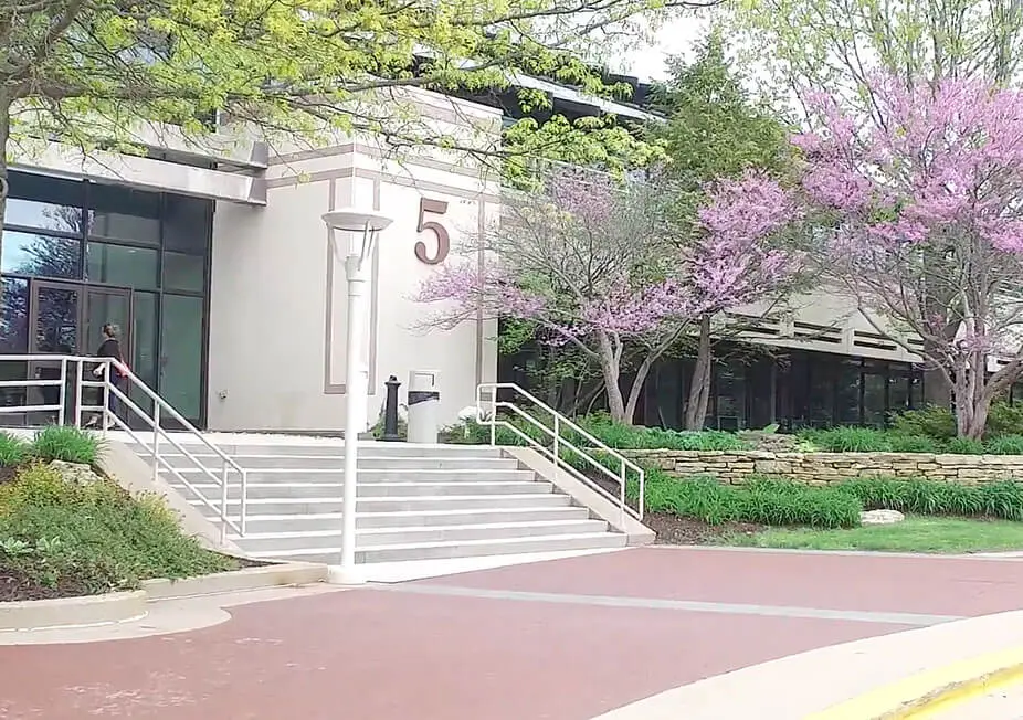 Outside of the Lands&rsquo; End corporate campus in Dodgeville, WI