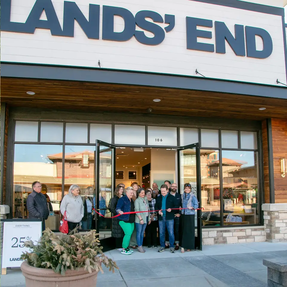 The Lands&rsquo; End executive team opening a new retail location at Greenway Station in Middleton, WI