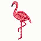 Embroidered flamingo
