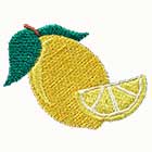 Embroidered lemon