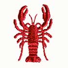 Embroidered lobster