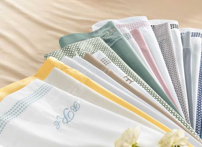 Monogrammed sheets