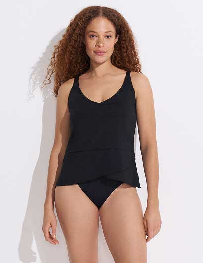 Woman wearing a tankini